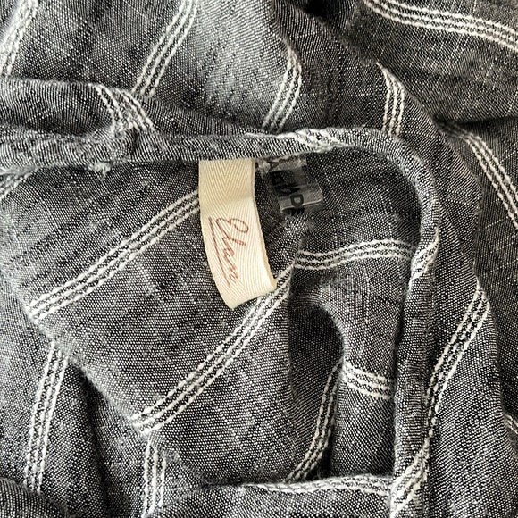 Elan Grey Striped Maxi Dress Beach cover up - Picture 4 of 7